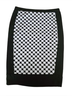 Jules&Leopold Black and White Geometric Stretch Pencil Skirt | M | 🇨🇦
